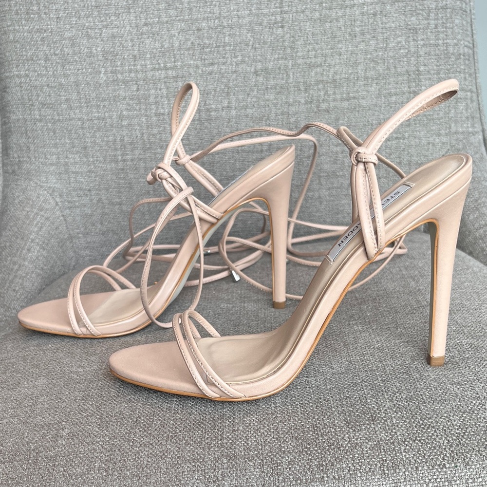 NWOB Steve Madden Limelight Tan Strappy Heels Brand New Never Worn